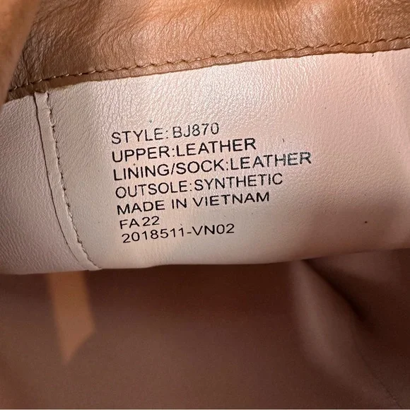 J. Crew Knee High Stacked-Heel Leather Boots Burnished Sand Sz 10.5 - Picture 14 of 16